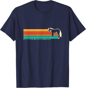 Let's Talk Quarter Horses | NickerStickers AQHA Equestrian T-Shirt - T-Shirt | Navy