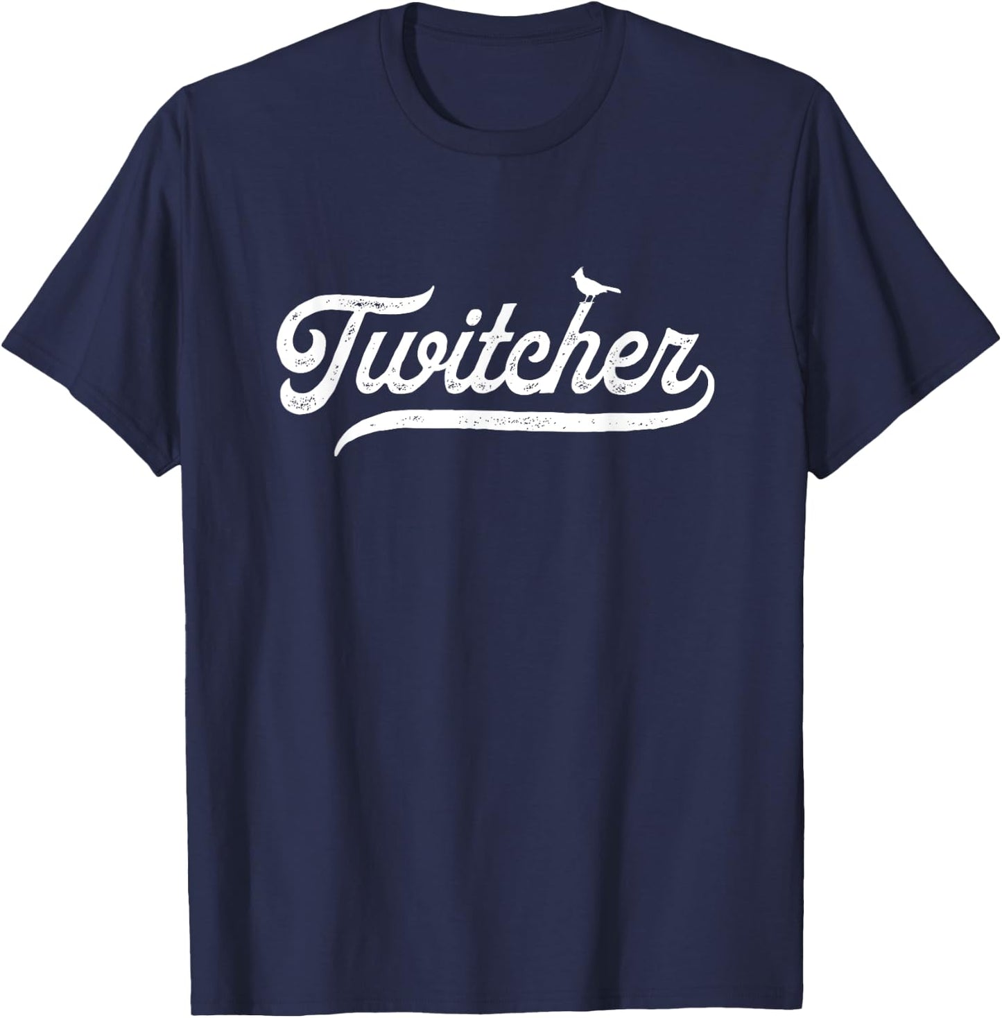 Birdwatcher Retro Birder Vintage Twitcher T-Shirt - T-Shirt | Navy