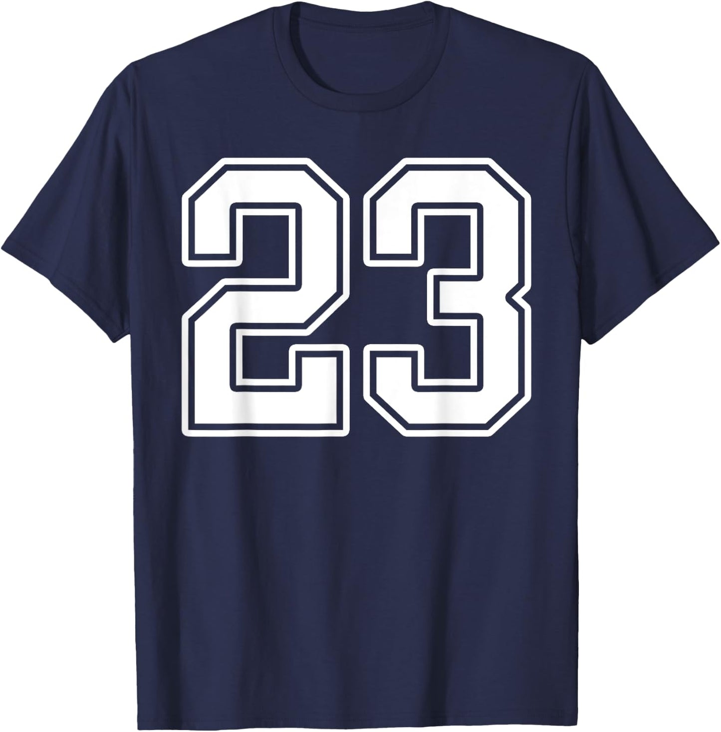 Number 23 Fan Player Jersey Style #23 Men Women Kids T-Shirt - T-Shirt | Navy