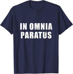 In Omnia Paratus - Latin phrase meaning "Ready for Anything" T-Shirt - T-Shirt | Navy