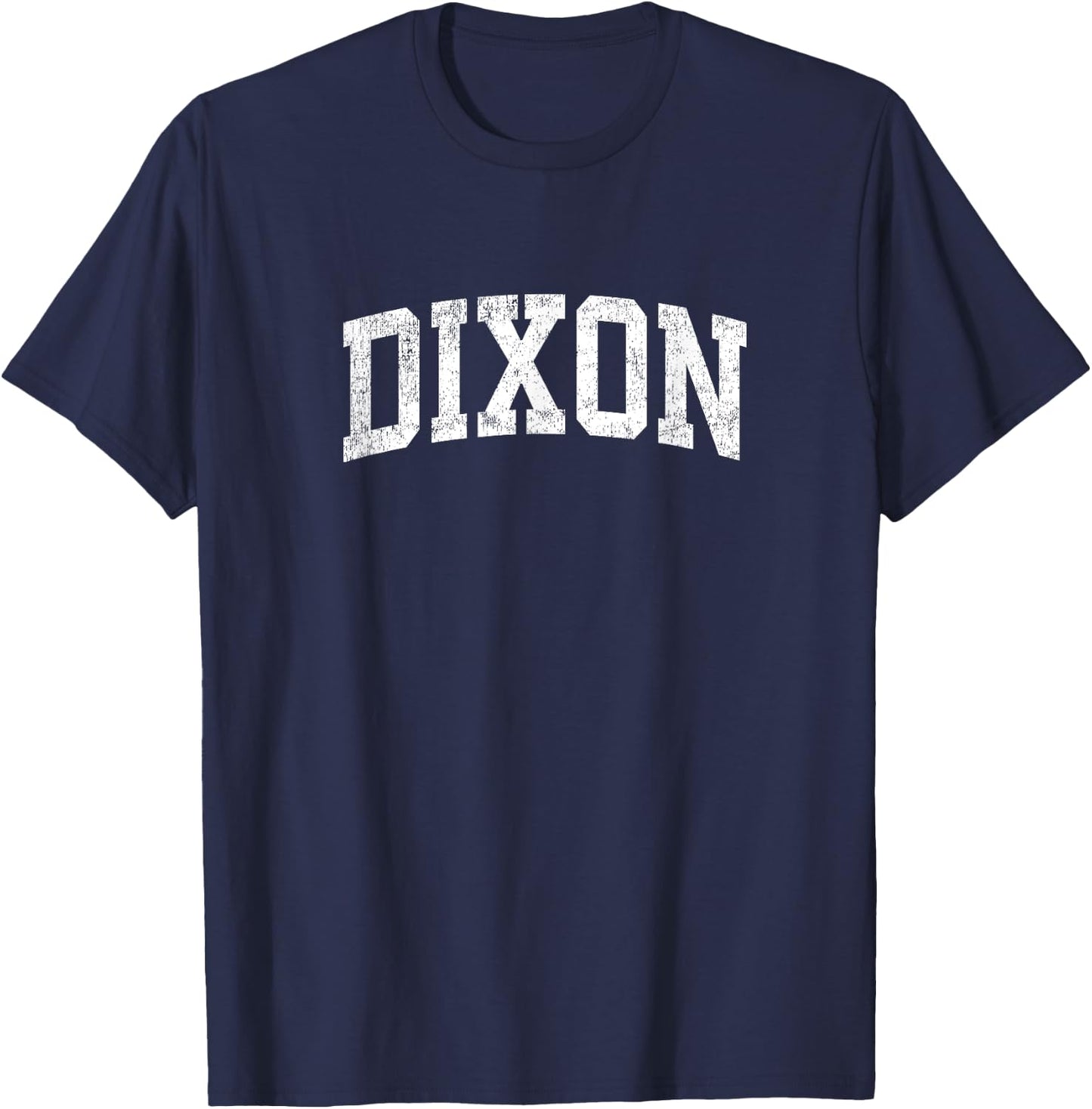Dixon Illinois IL Vintage Athletic Sports Design T-Shirt - T-Shirt | Navy