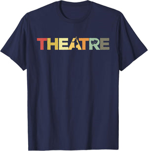 Retro Theatre Actor Rehearsal - Vintage Drama Theater T-Shirt - T-Shirt | Navy