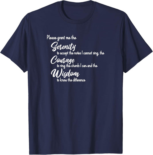 Barbershop Singer Gift Shirt Serenity Courage Wisdom T-Shirt - T-Shirt | Navy