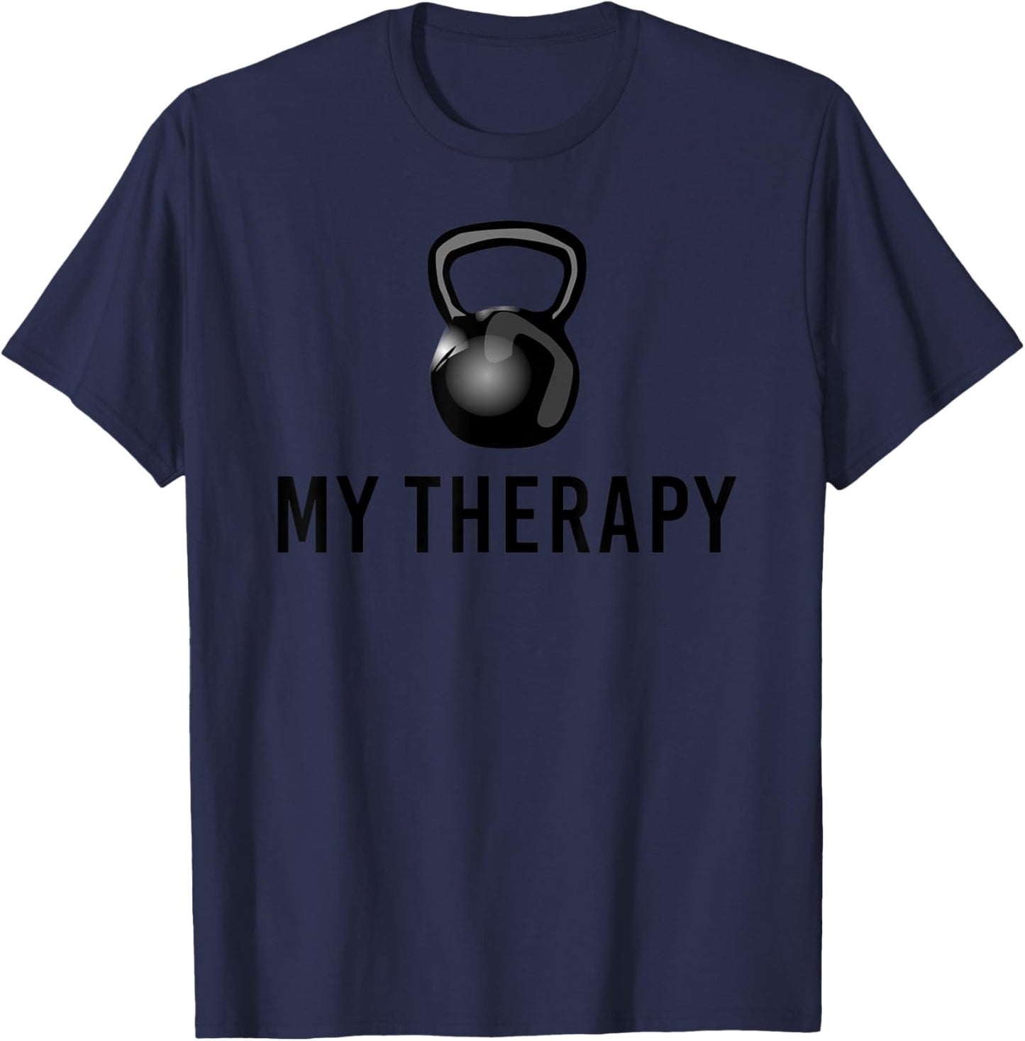 My Therapy Kettlebell Funny Gym Summer Workout Weightlifting Women T-Shirt - T-Shirt | Navy