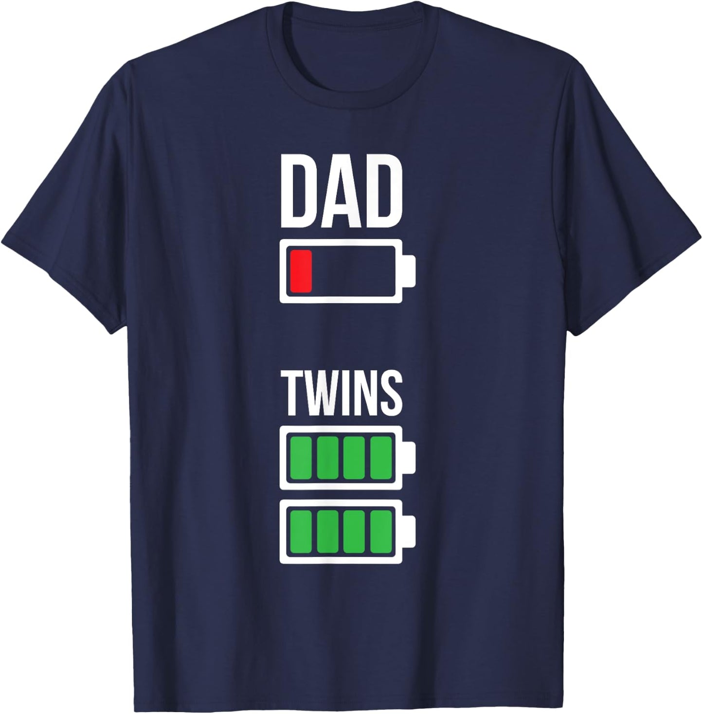 Dad of twins funny parenting sarcastic jokes T-Shirt - T-Shirt | Navy