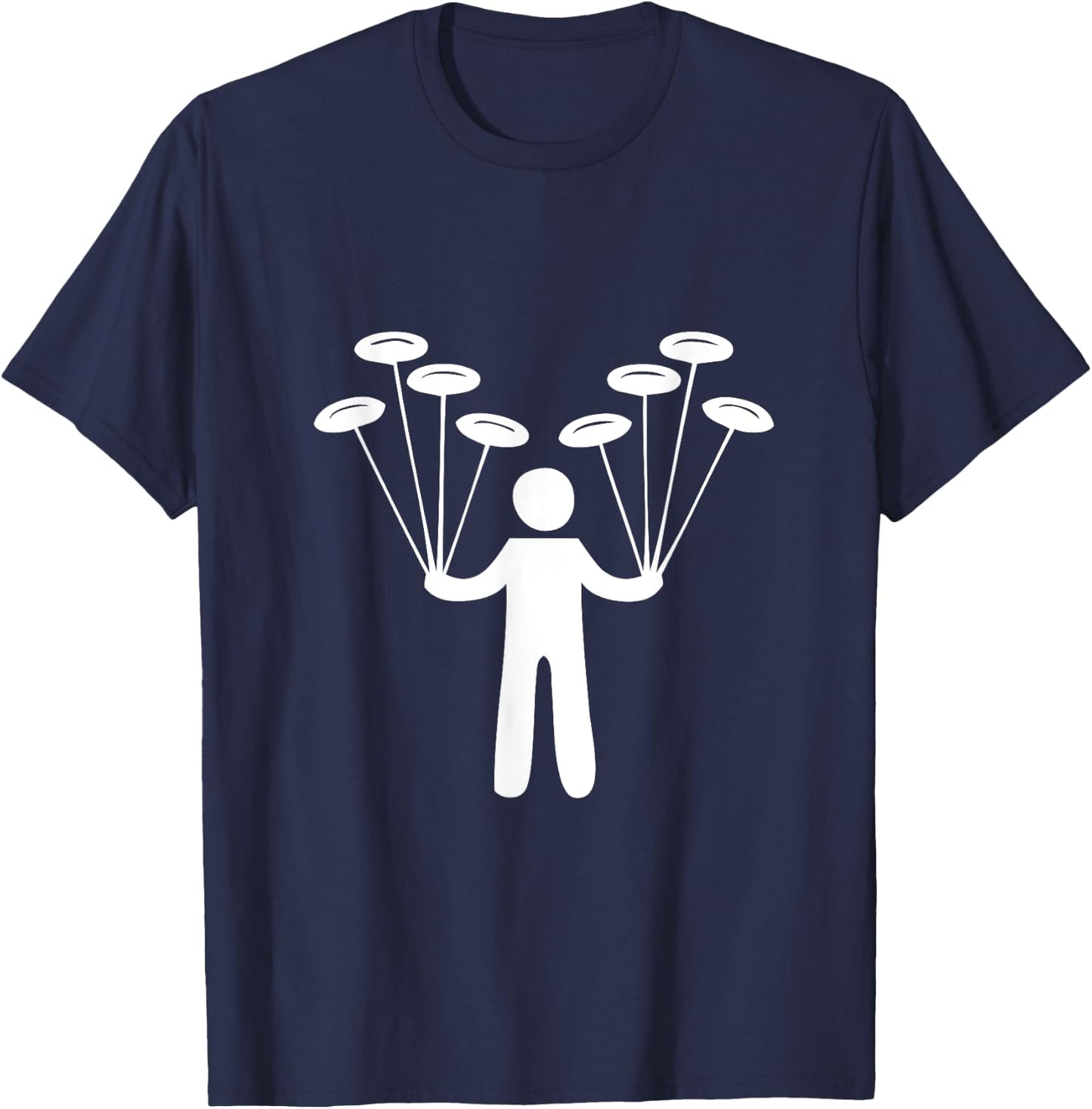 Spinning Plates Circus Performer T-Shirt - T-Shirt | Navy