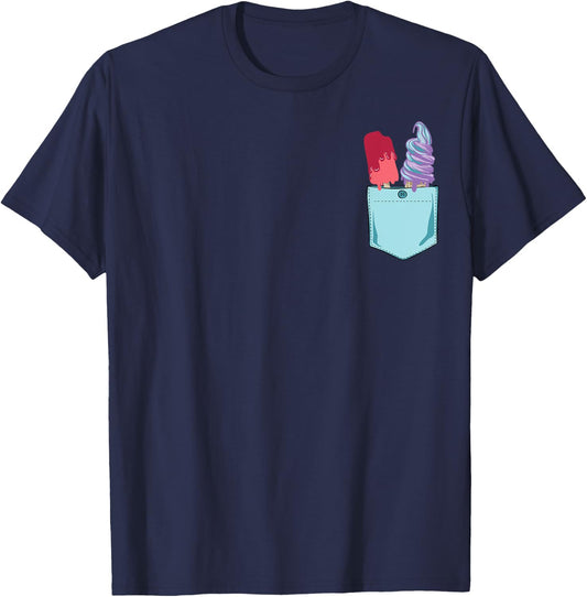 Vintage Ice Cream Summer T-Shirt - T-Shirt | Navy