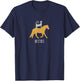 CAT ON A HORSE | BESTIES | CAT LADY + HORSE LADY | Girls T-Shirt - T-Shirt | Navy