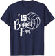 Fifteen 15's Biggest Fan Shirt Volleyball Mom Volleyball Dad T-Shirt - T-Shirt | Navy