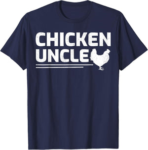 Chicken Farmer Retro Best Chicken Uncle Father's Day T-Shirt - T-Shirt | Navy