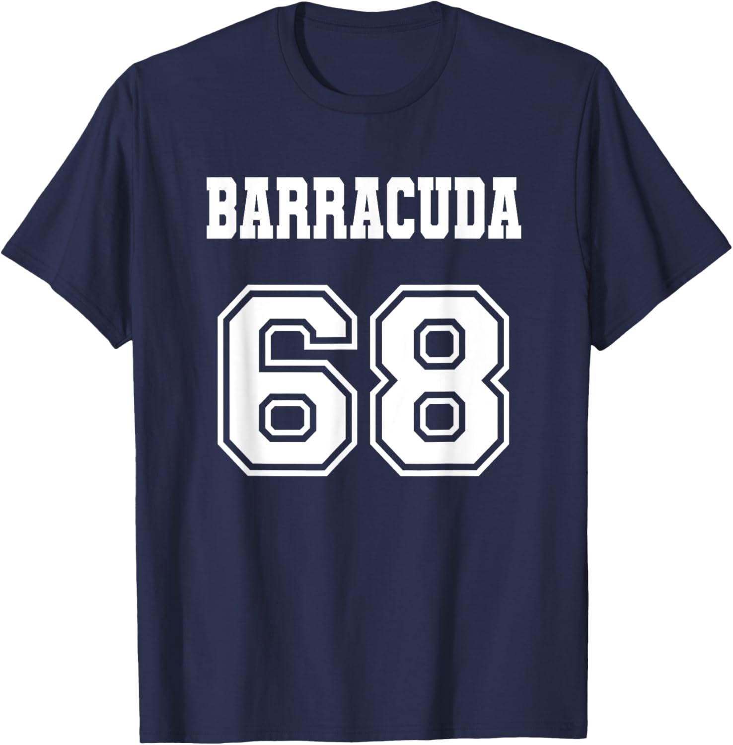 Jersey Style Barracuda 68 1968 Old School Muscle Car Fishing T-Shirt - T-Shirt | Navy