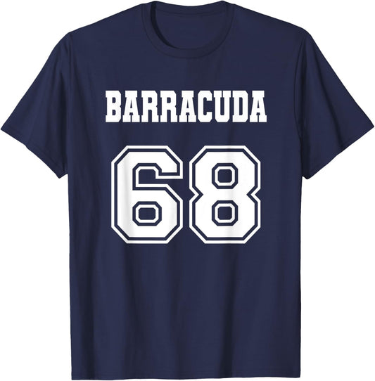 Jersey Style Barracuda 68 1968 Old School Muscle Car Fishing T-Shirt - T-Shirt | Navy