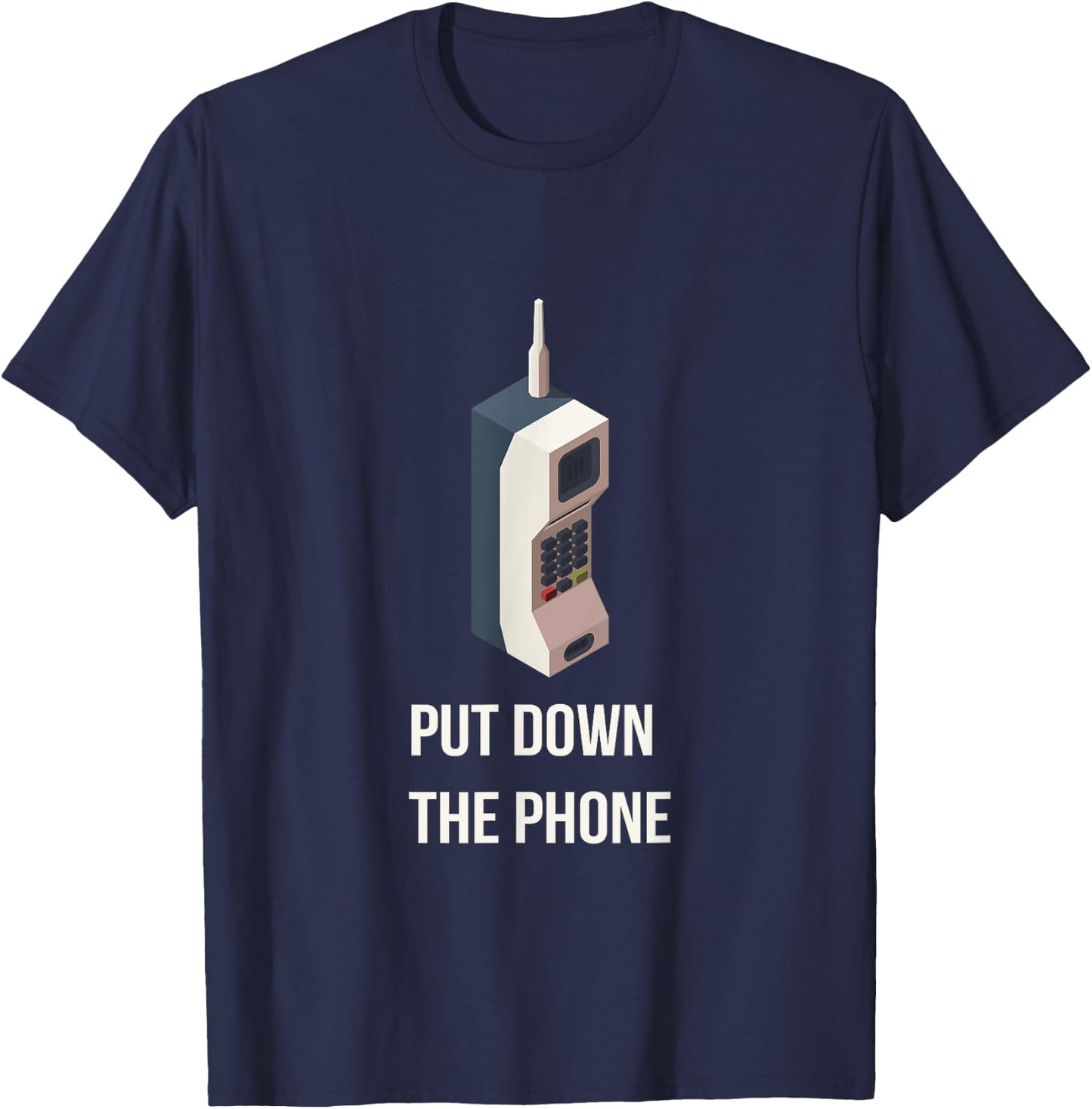 Enjoy Cool Retro Old School Phone Graphic Cool Designs T-Shirt - T-Shirt | Navy