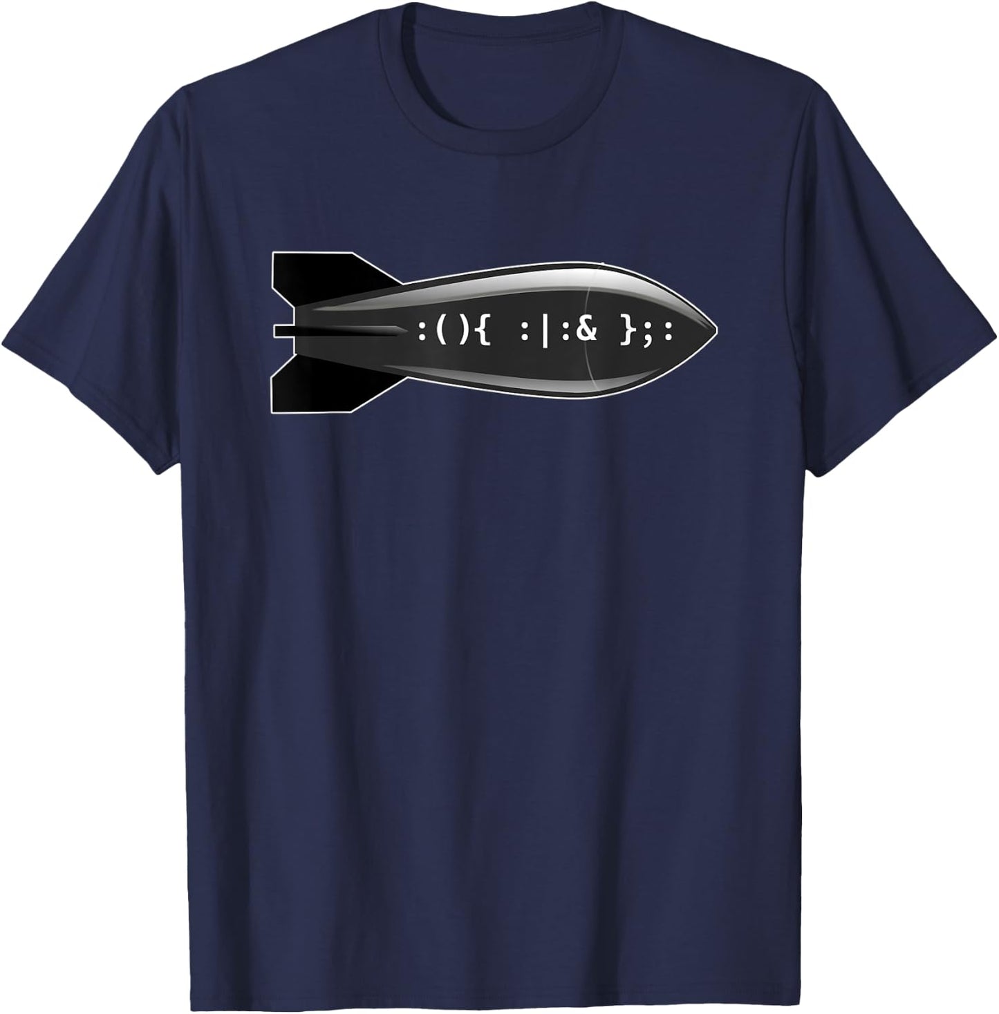Bash Fork Bomb for Linux Geeks T-Shirt - T-Shirt | Navy