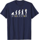 Birdwatcher Funny Evolution Bird Watching for birding birder T-Shirt - T-Shirt | Navy