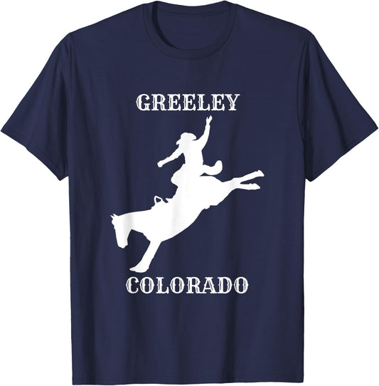 Greeley Stampede Rodeo in Colorado T-Shirt - T-Shirt | Navy