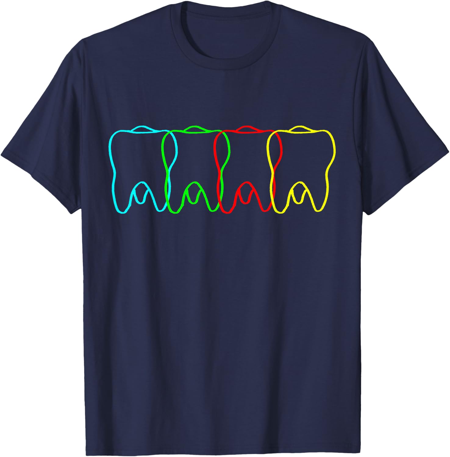 Dental Office Teeth Dental Hygienist Orthodontics Dentist T-Shirt - T-Shirt | Navy