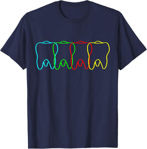 Dental Office Teeth Dental Hygienist Orthodontics Dentist T-Shirt - T-Shirt | Navy