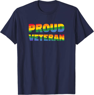 Gay Pride - Veteran Shirt - Gay Veteran Pride Shirt T-Shirt - T-Shirt | Navy