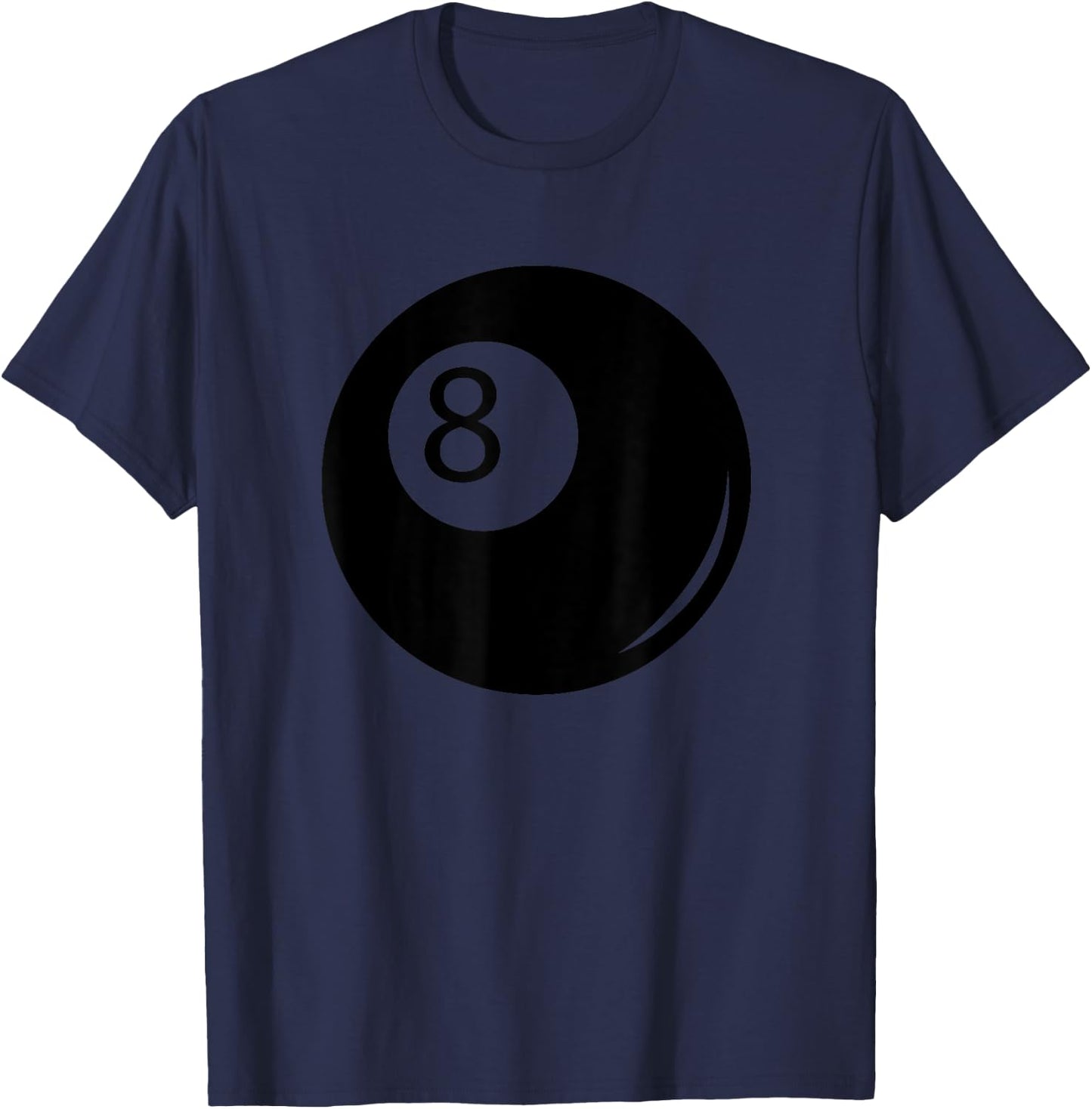 Silhouette Pocket Billiards Pool 8 Ball Cue Stick Player Fan T-Shirt - T-Shirt | Navy