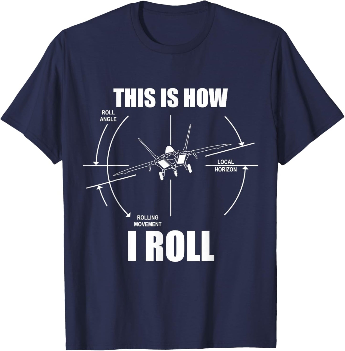 THE SALTY VETERAN Men's F-22 Raptor Pilot Flying , Black, Small T-Shirt - T-Shirt | Navy