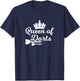 Queen of Darts - Funny Dart Design T-Shirt - T-Shirt | Navy