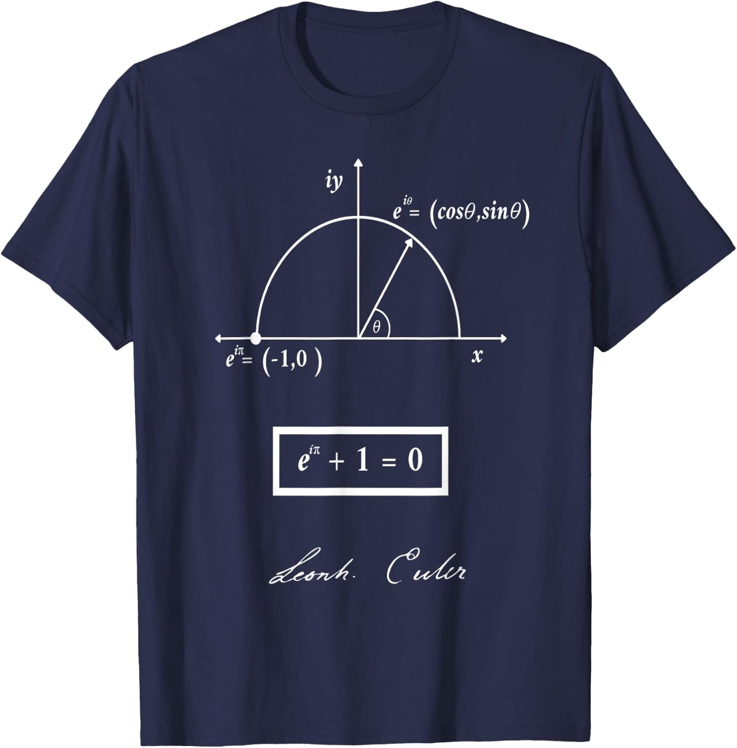 Euler Formula Maths T-Shirt - T-Shirt | Navy
