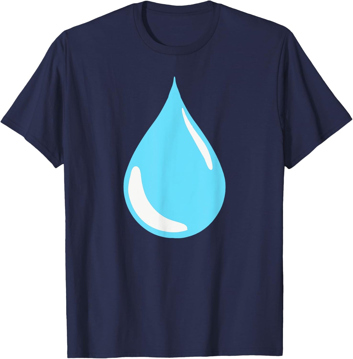 Vintage Water Is Life Minimalist Water Droplet Rain Graphic T-Shirt - T-Shirt | Navy