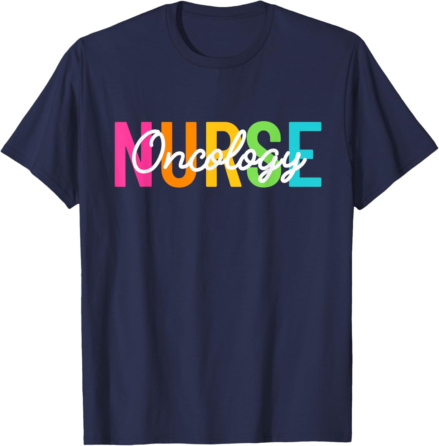 Oncology Nurse Cute Cancer Nurse RN Women Oncology Nursing T-Shirt - T-Shirt | Navy