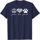 Peace. Love. Pet Sit. T-Shirt - T-Shirt | Navy