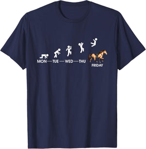 Horses Rider Gifts Equestrian T-Shirt - T-Shirt | Navy