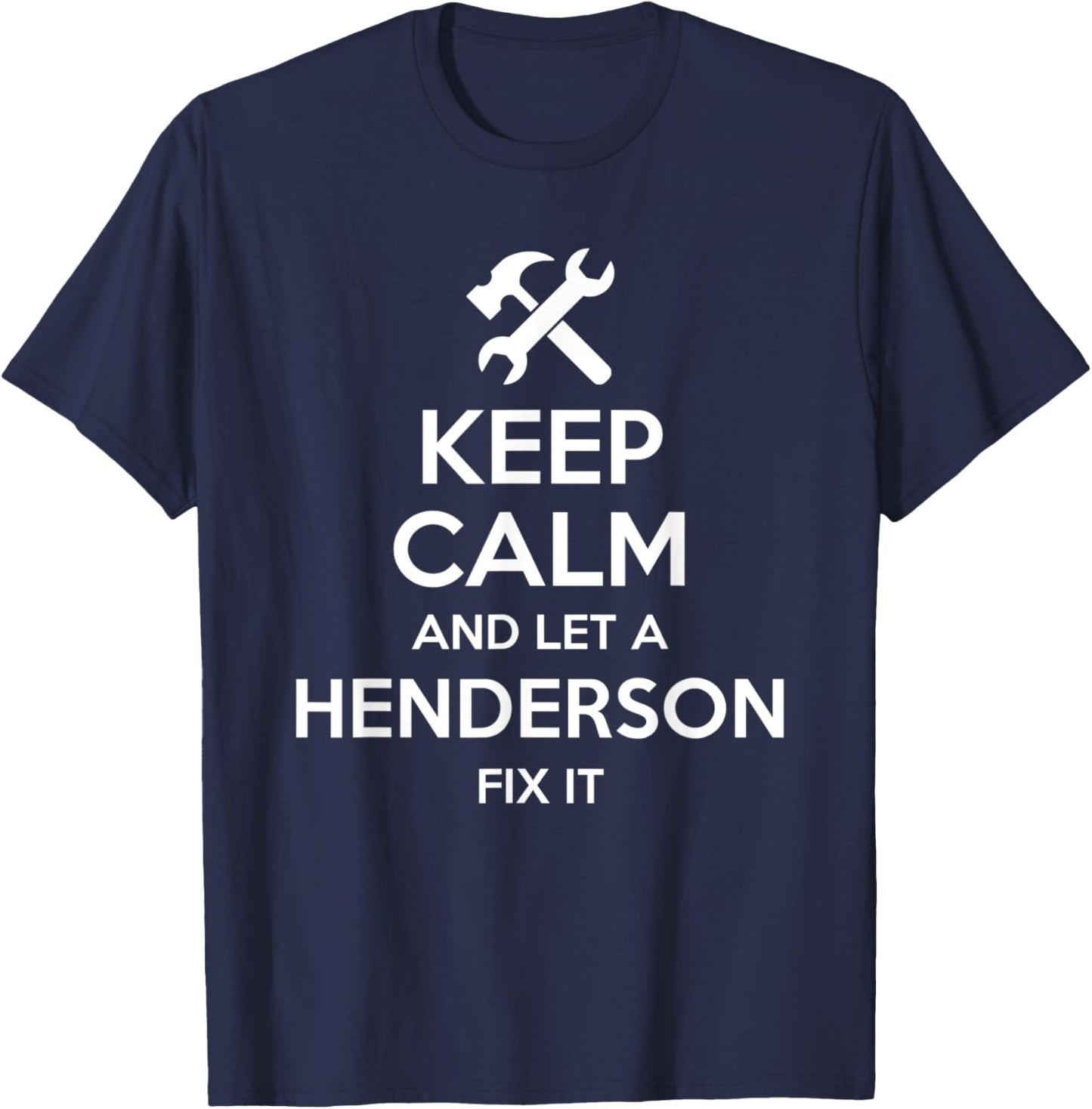 HENDERSON Funny Surname Birthday Family Tree Reunion Gift T-Shirt - T-Shirt | Navy