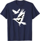 Crows in Flight Crow Raven Blackbird Bird Ornithology T-Shirt - T-Shirt | Navy