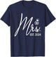Mrs. Est. 2024 Just Married Wedding Wife Mr & Mrs Couple T-Shirt - T-Shirt | Navy