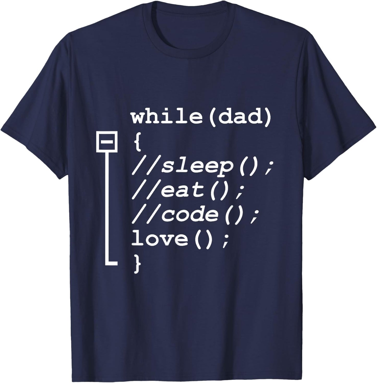 Programmer Papa - Sleep, Eat, Code Funny Father's Day T-Shirt - T-Shirt | Navy