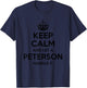 PETERSON Funny Surname Family Tree Birthday Reunion Gift T-Shirt - T-Shirt | Navy