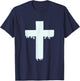 Kawaii Pastel Drippy Cross, Gurokaw Japanese Goth Aesthetic T-Shirt - T-Shirt | Navy