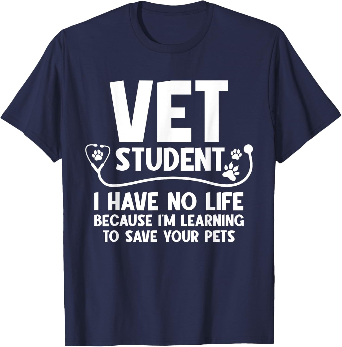 Cool Vet Tech Art Women Vet Assistant Veterinarian T-Shirt - T-Shirt | Navy