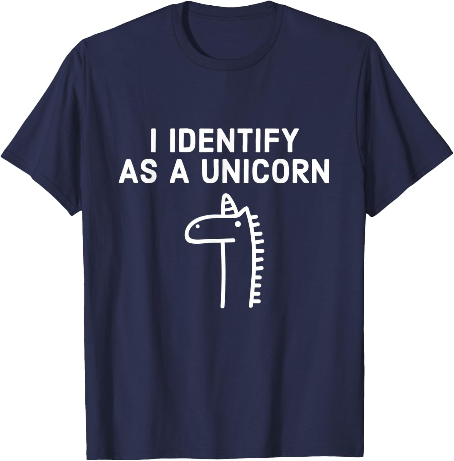 I Identify As A Unicorn - Halloween T-Shirt - T-Shirt | Navy