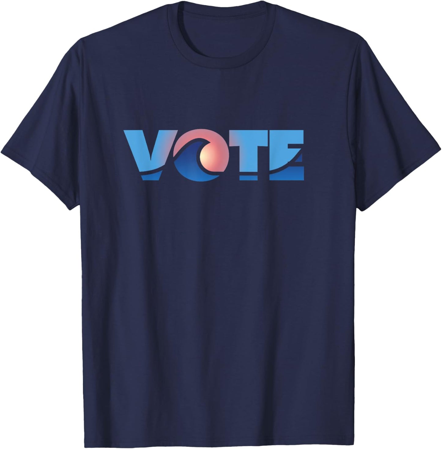 Vote Blue Wave Democratic Voter T-Shirt - T-Shirt | Navy