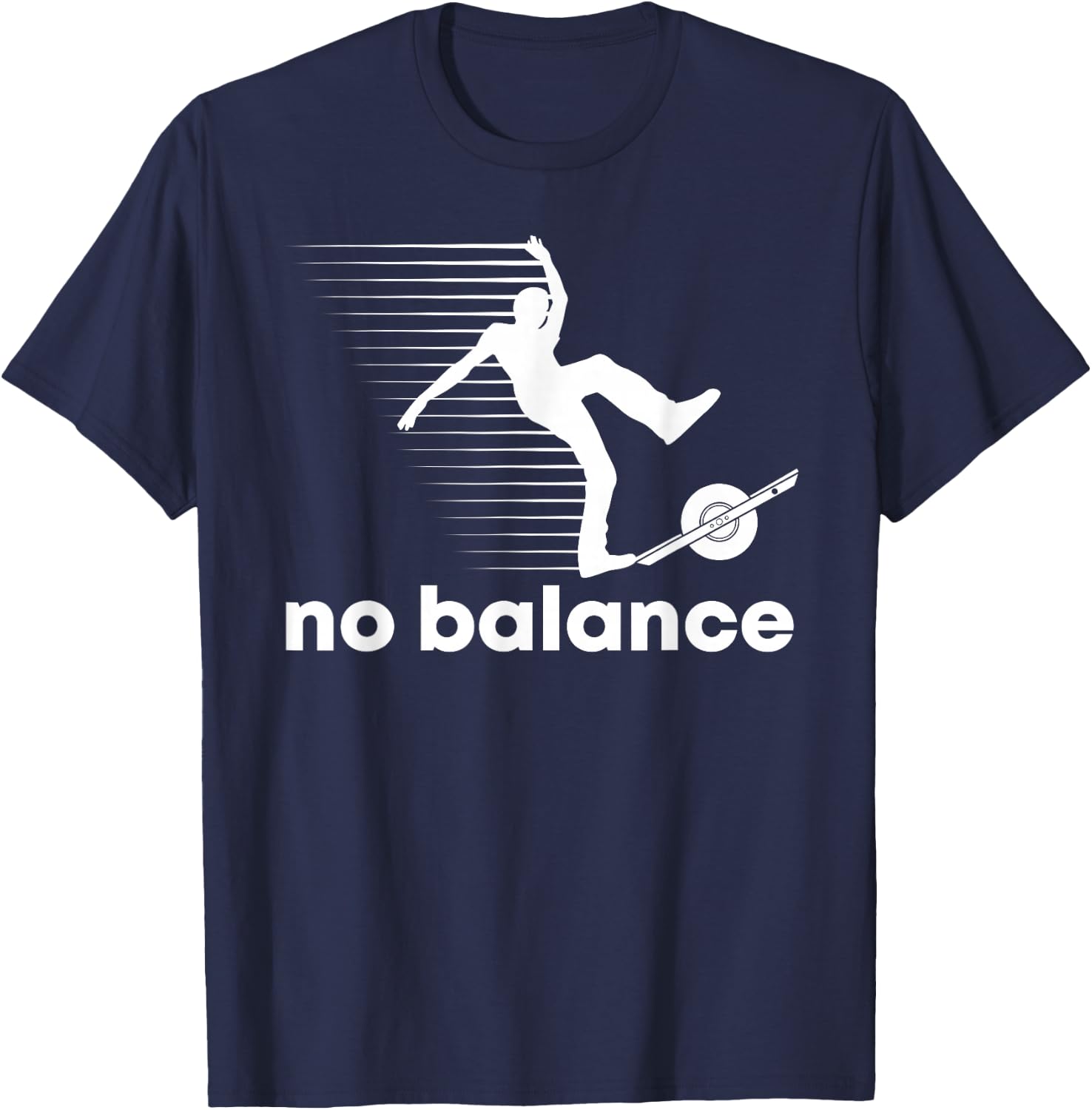 No Onewheel Balance One Wheel T-Shirt - T-Shirt | Navy
