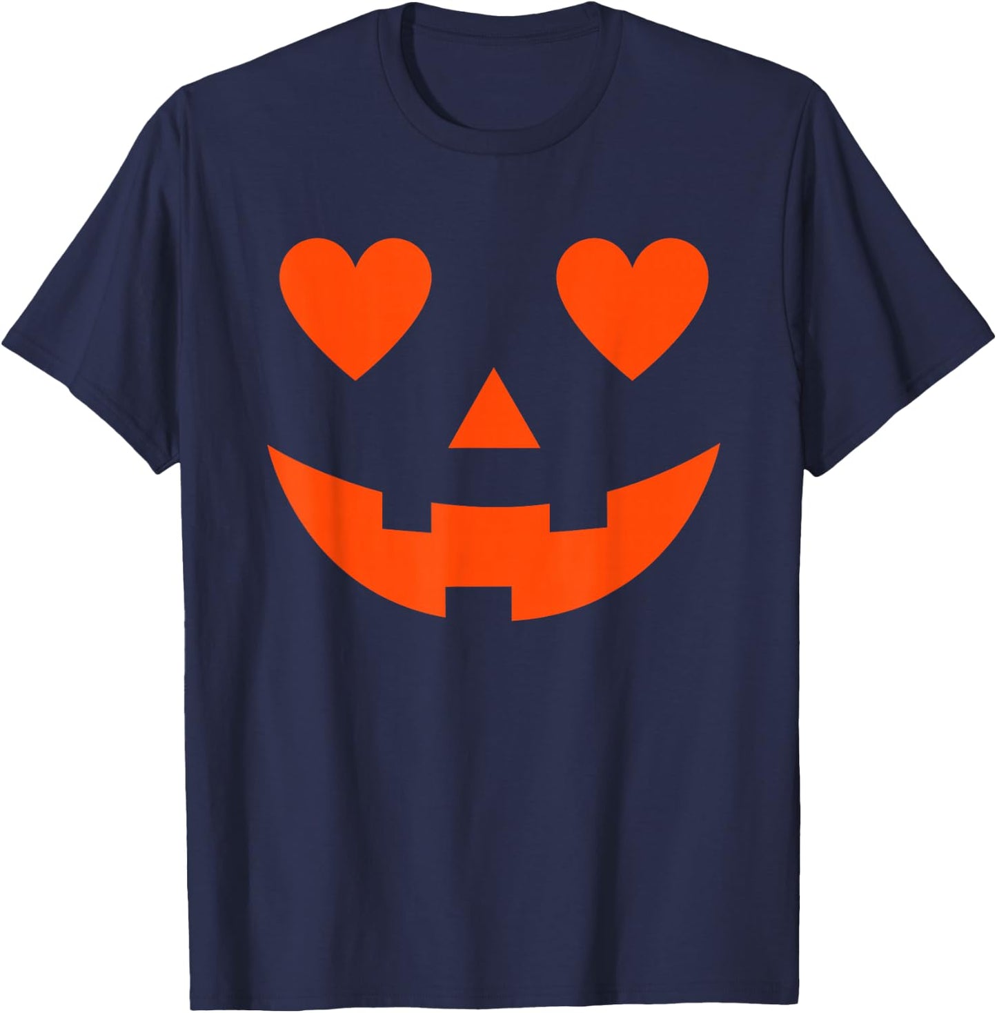 Jack O Lantern Face Girls Women Pumpkin Halloween Costume T-Shirt - T-Shirt | Navy