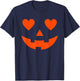 Jack O Lantern Face Girls Women Pumpkin Halloween Costume T-Shirt - T-Shirt | Navy