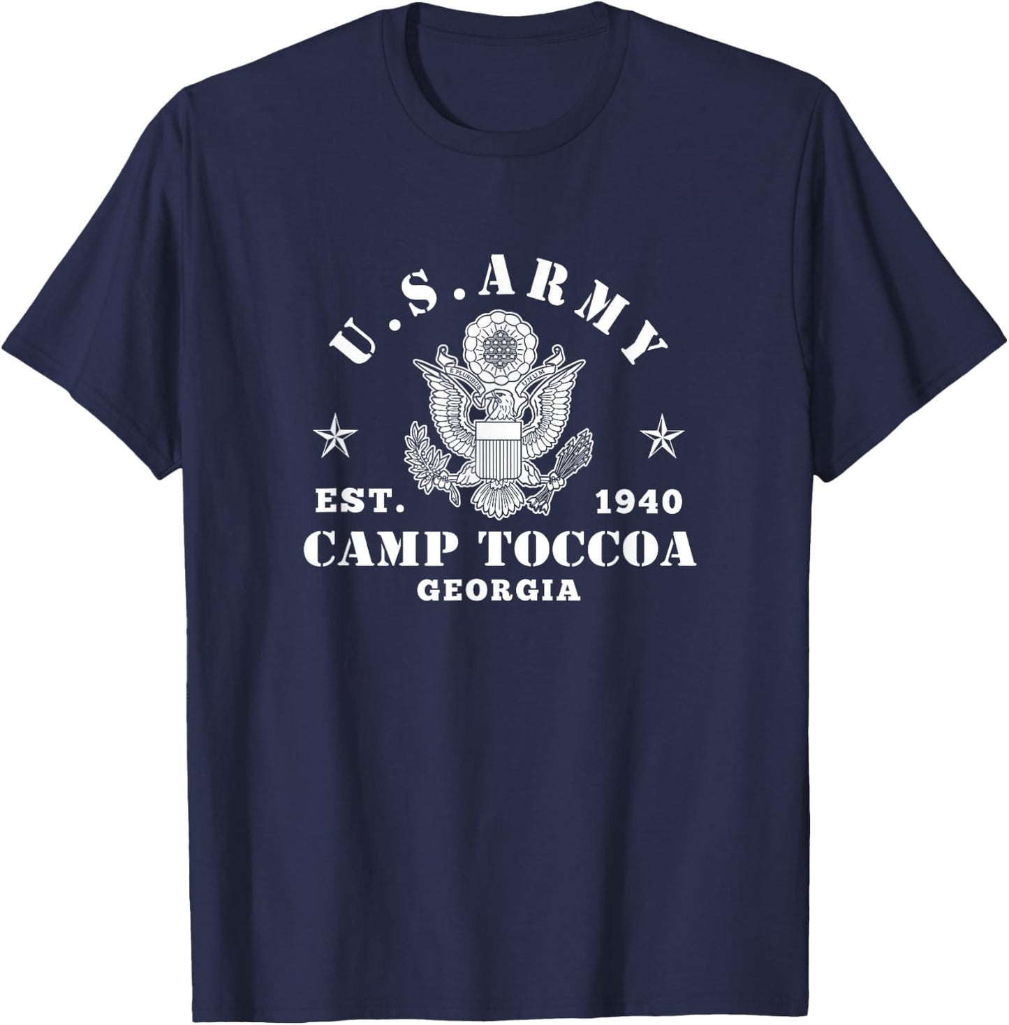 Camp Toccoa At Currahee Us Paratrooper - Camp Toccoa Veteran T-Shirt - T-Shirt | Navy