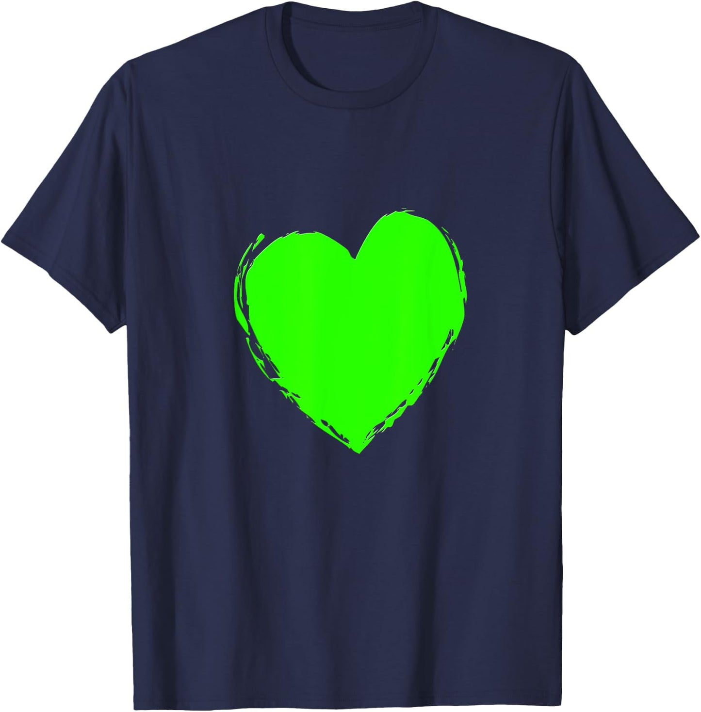 Big Green Heart Celebration Design for St Patricks Day T-Shirt - T-Shirt | Navy