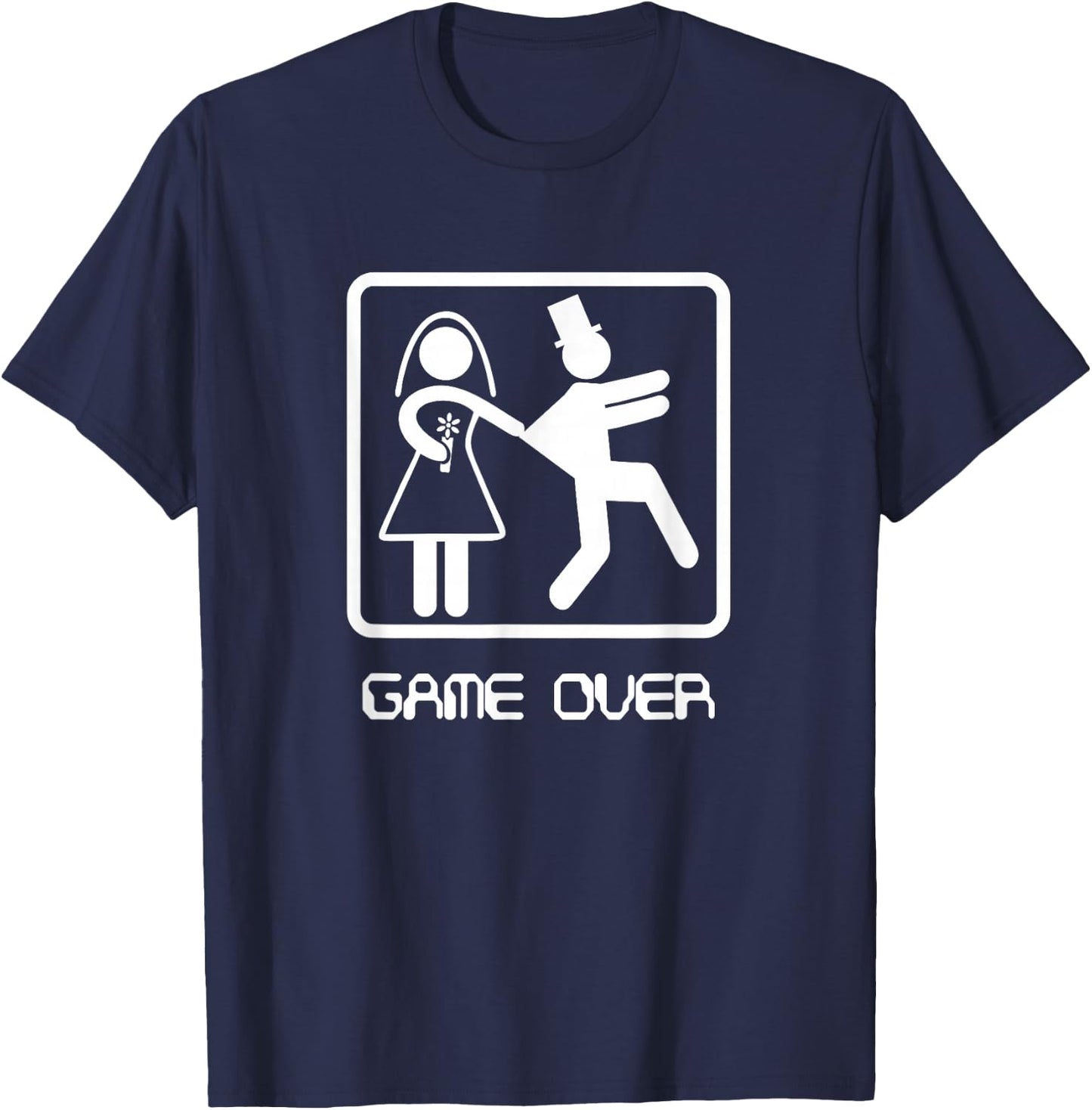 Game over shirt - Video Gamer Bachelor Wedding Groom shirt T-Shirt - T-Shirt | Navy