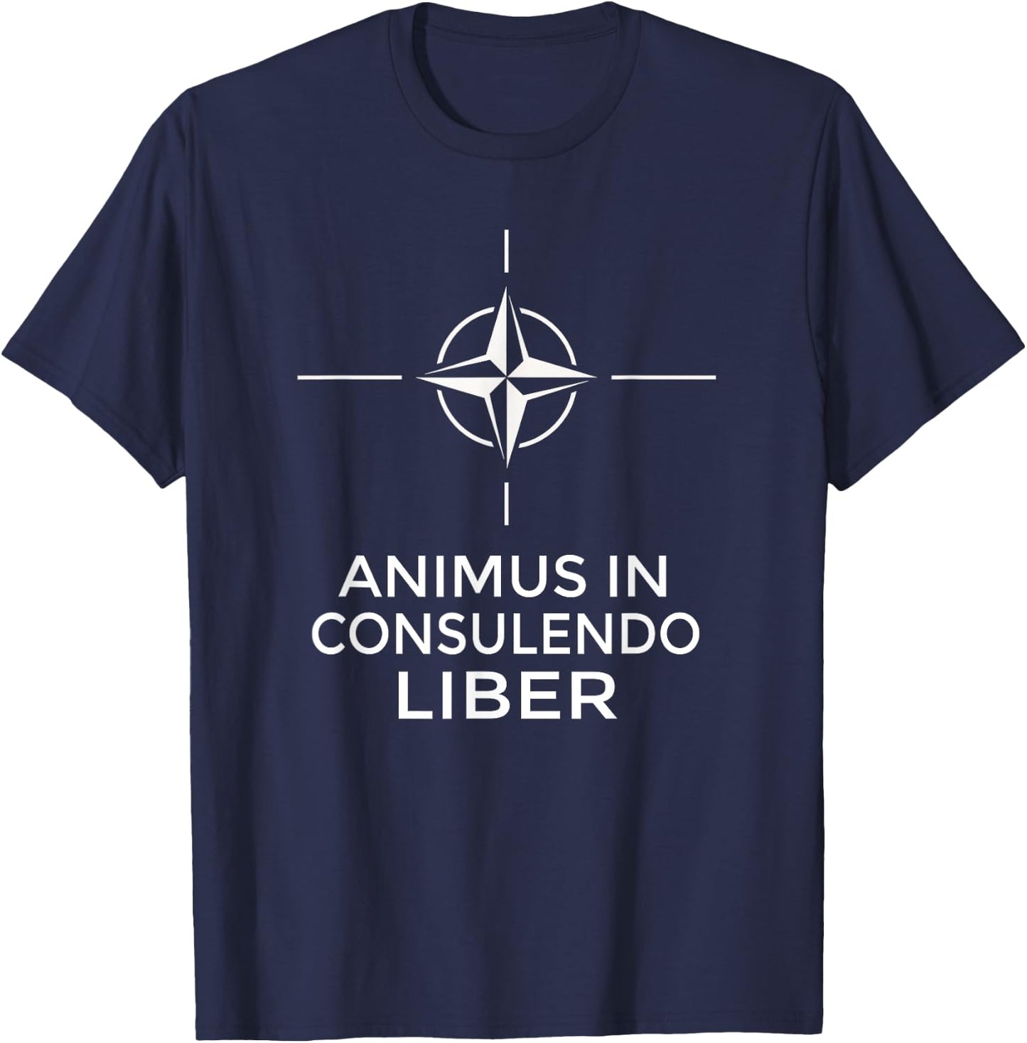 NATO OTAN North Atlantic Treaty Organization Motto T-Shirt - T-Shirt | Navy