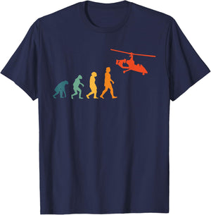 Gyrocopter Evolution Retro Autogyro Vintage Gyroplane T-Shirt - T-Shirt | Navy
