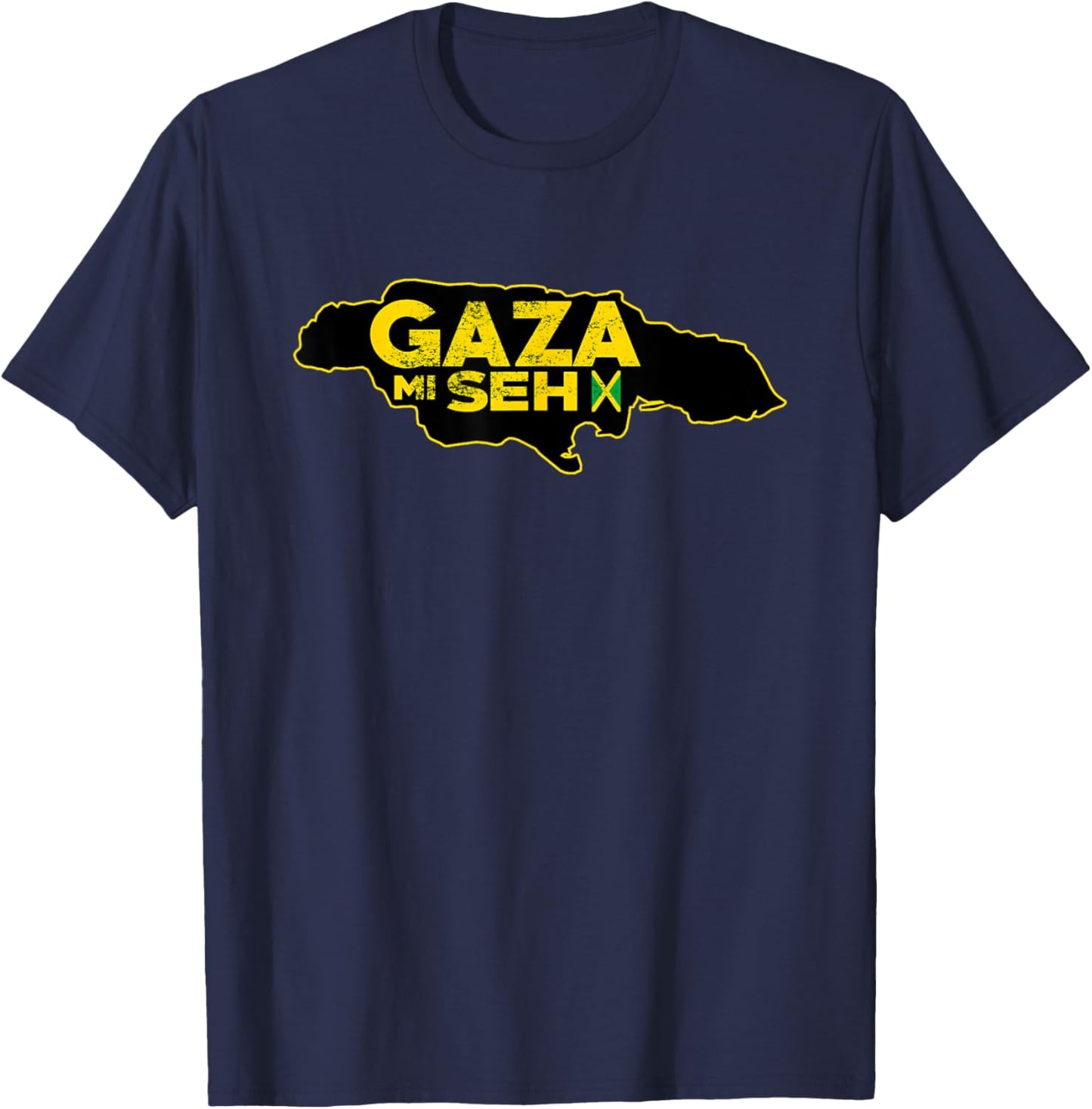 GAZA MI SEH Dancehall Reggae Music Kingston Jamaica Sound T-Shirt - T-Shirt | Navy