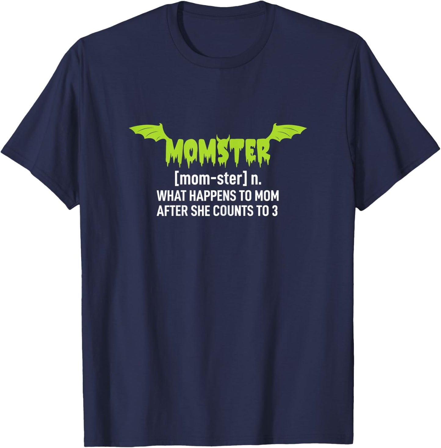 Momster Shirt Spooky Halloween Costume - Mom Ster T-Shirt - T-Shirt | Navy